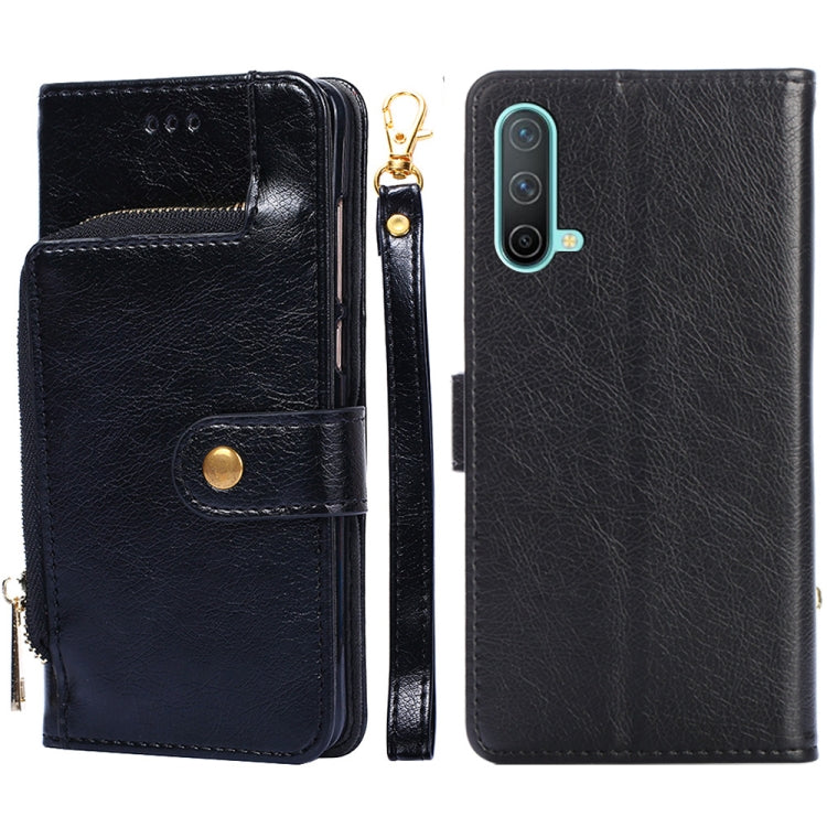 Zipper Bag PU + TPU Horizontal Flip Leather Case with Holder & Card Slot & Wallet & Lanyard For OnePlus Nord CE 5G