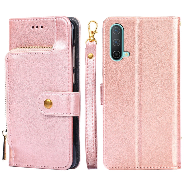 Zipper Bag PU + TPU Horizontal Flip Leather Case with Holder & Card Slot & Wallet & Lanyard For OnePlus Nord CE 5G