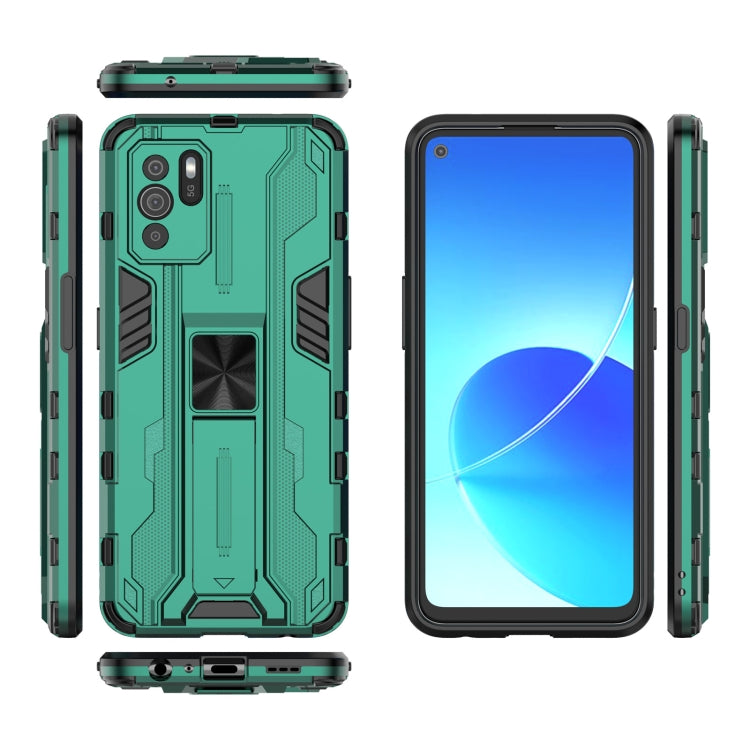 For OPPO Reno6 Z Supersonic PC + TPU Shock-proof Protective Case with Holder