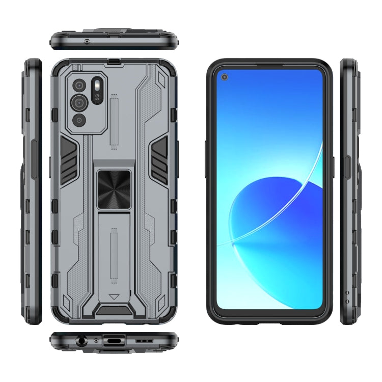For OPPO Reno6 Z Supersonic PC + TPU Shock-proof Protective Case with Holder