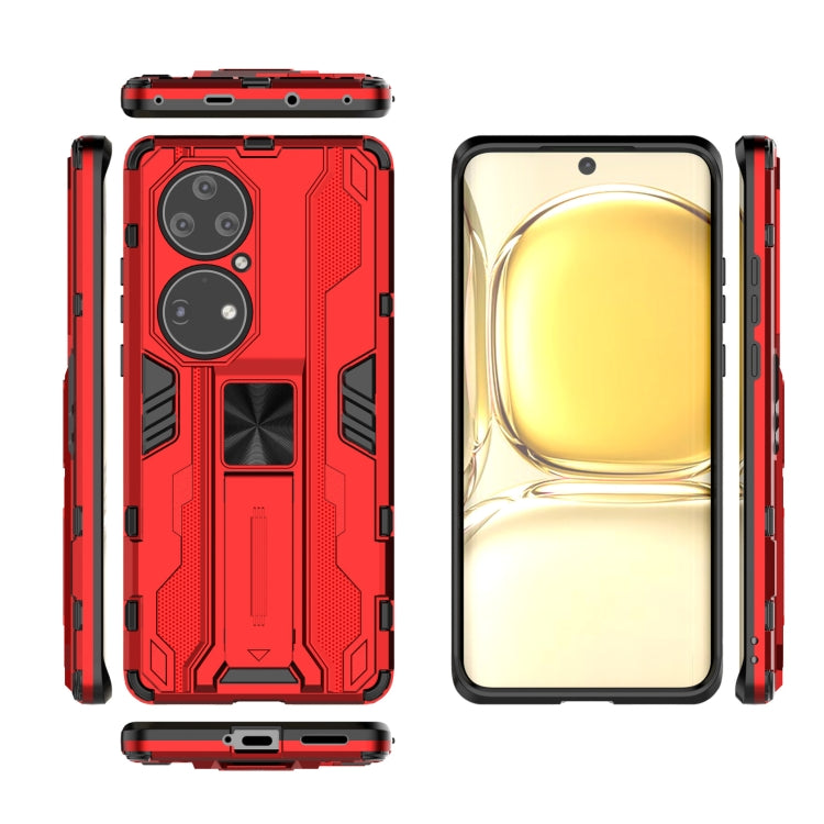 For Huawei P50 Pro Supersonic PC + TPU Shock-proof Protective Case with Holder