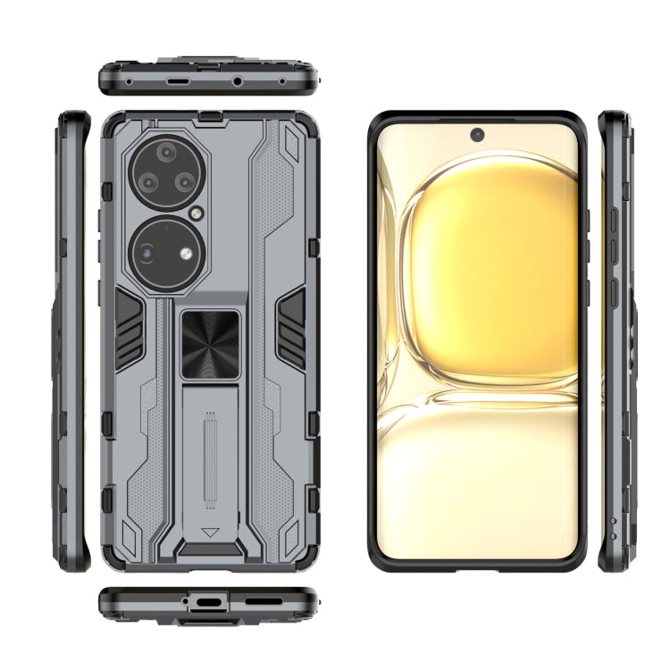 For Huawei P50 Pro Supersonic PC + TPU Shock-proof Protective Case with Holder
