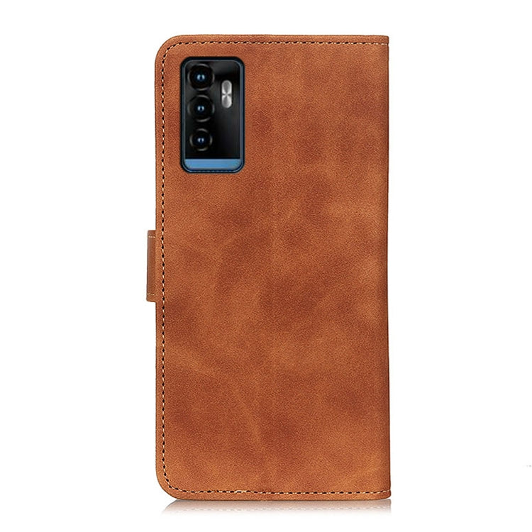 For ZTE Blade A71 KHAZNEH Retro Texture PU + TPU Horizontal Flip Leather Case with Holder & Card Slots & Wallet