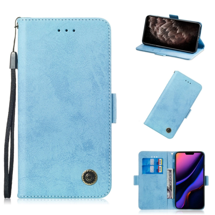 For iPhone 11 Pro Max Retro Horizontal Flip Leather Case with Card Slot & Holder