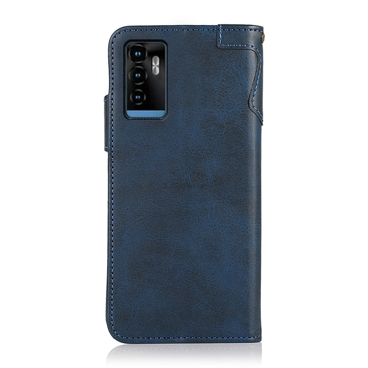 For ZTE Blade A71 KHAZNEH Dual-Splicing Cowhide Texture Horizontal Flip Leather Case with Holder & Card Slots & Wallet & Photo Frame & Lanyard
