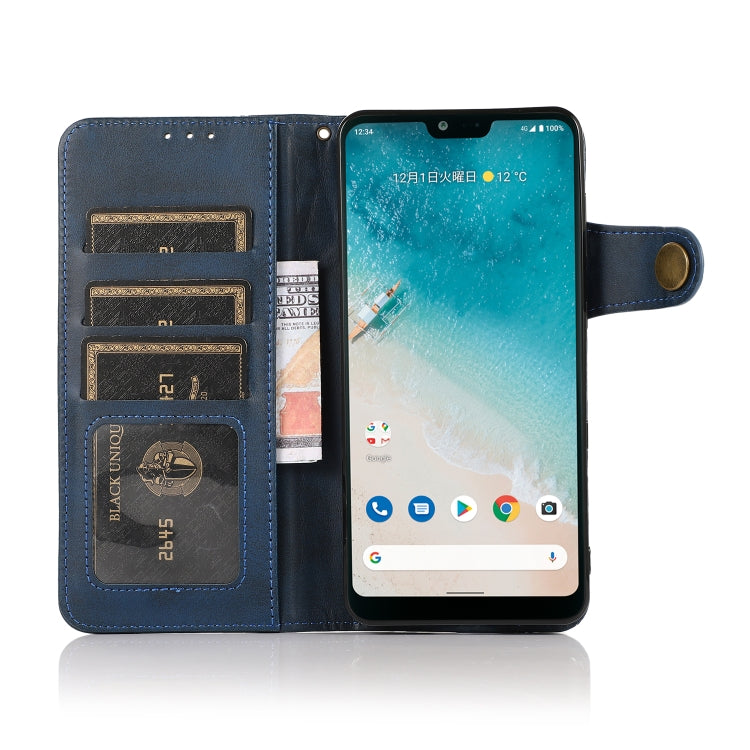 For ZTE Blade A71 KHAZNEH Dual-Splicing Cowhide Texture Horizontal Flip Leather Case with Holder & Card Slots & Wallet & Photo Frame & Lanyard