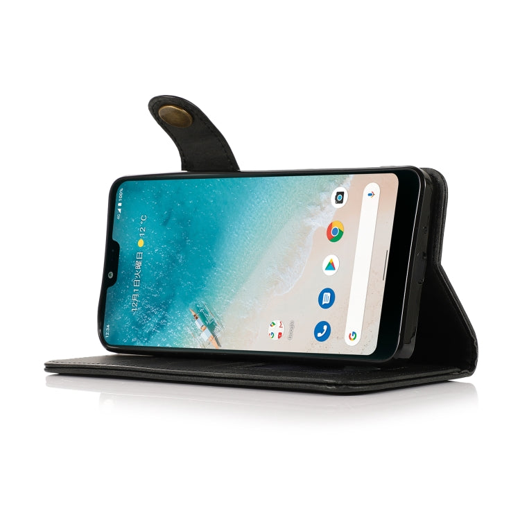 For ZTE Blade A71 KHAZNEH Dual-Splicing Cowhide Texture Horizontal Flip Leather Case with Holder & Card Slots & Wallet & Photo Frame & Lanyard