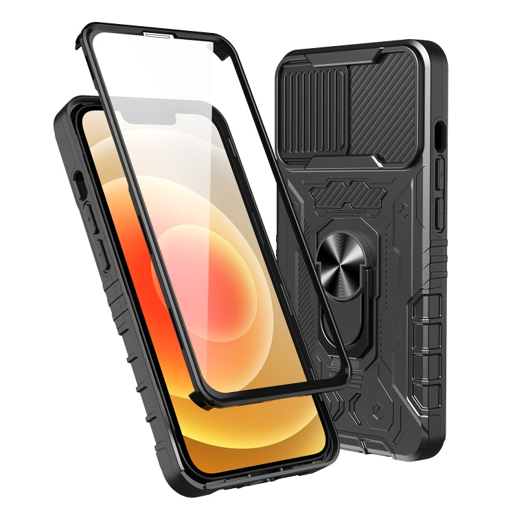 For iPhone 13 mini All-inclusive PC TPU Tempered Glass Film Integral Shockproof Case