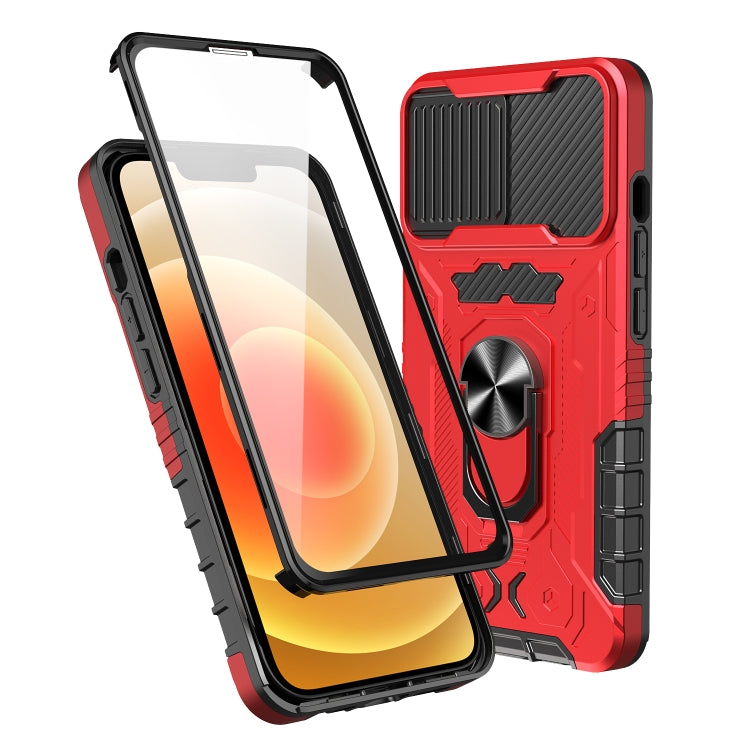 For iPhone 13 mini All-inclusive PC TPU Tempered Glass Film Integral Shockproof Case