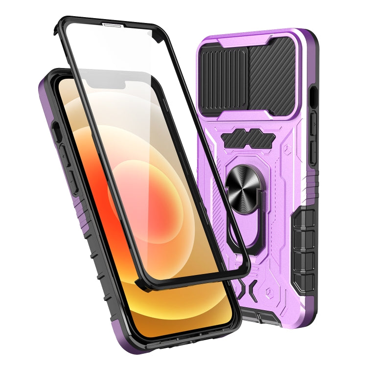 For iPhone 13 All-inclusive PC TPU Tempered Glass Film Integral Shockproof Case