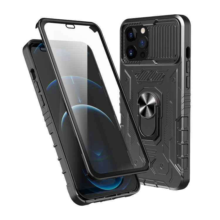 For iPhone 13 Pro All-inclusive PC TPU Tempered Glass Film Integral Shockproof Case