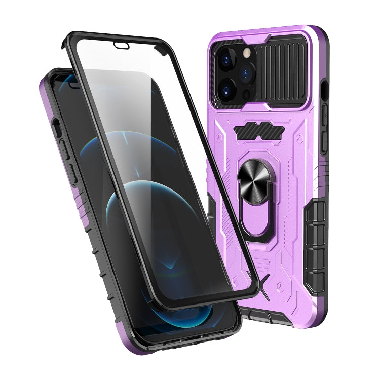 For iPhone 13 Pro All-inclusive PC TPU Tempered Glass Film Integral Shockproof Case