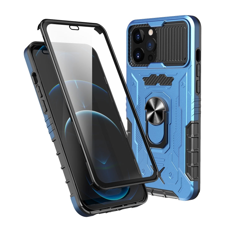 For iPhone 13 Pro All-inclusive PC TPU Tempered Glass Film Integral Shockproof Case