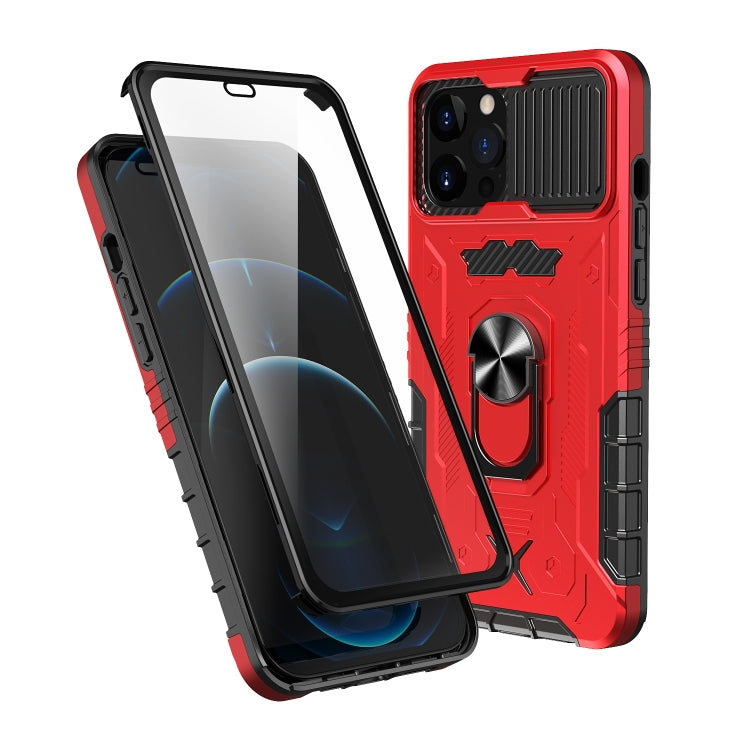 For iPhone 13 Pro All-inclusive PC TPU Tempered Glass Film Integral Shockproof Case