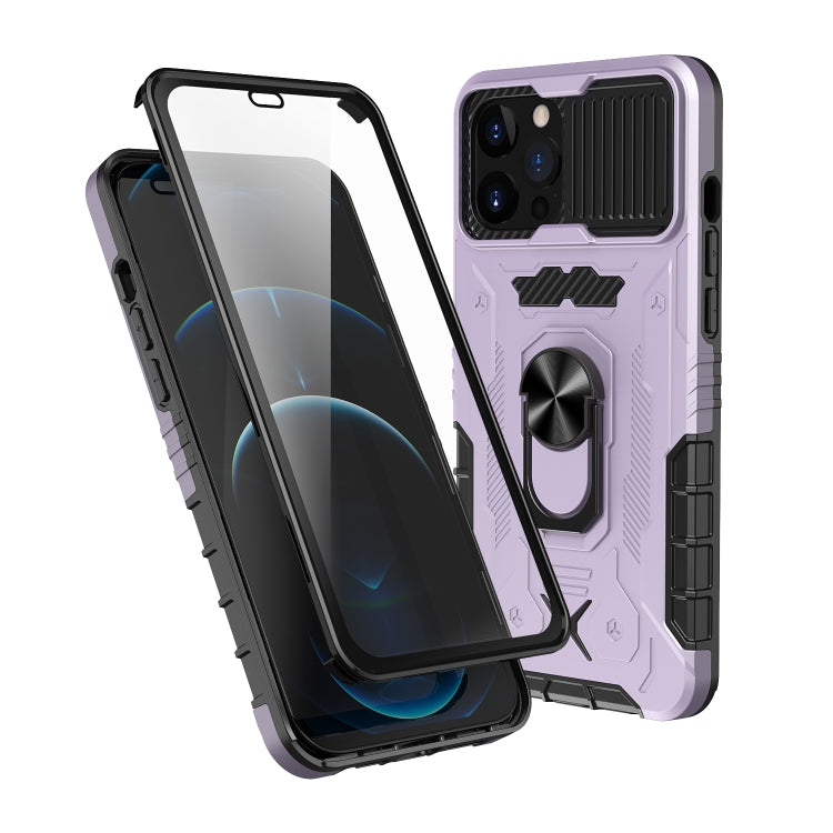 For iPhone 13 Pro Max All-inclusive PC TPU Tempered Glass Film Integral Shockproof Case