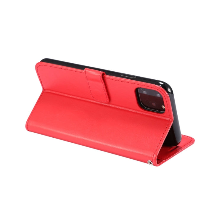 For iPhone 11 TPU + Crazy Horse Texture PU Leather Horizontal Flip Phone Protective Case with Stand & Card Slot & Wallet