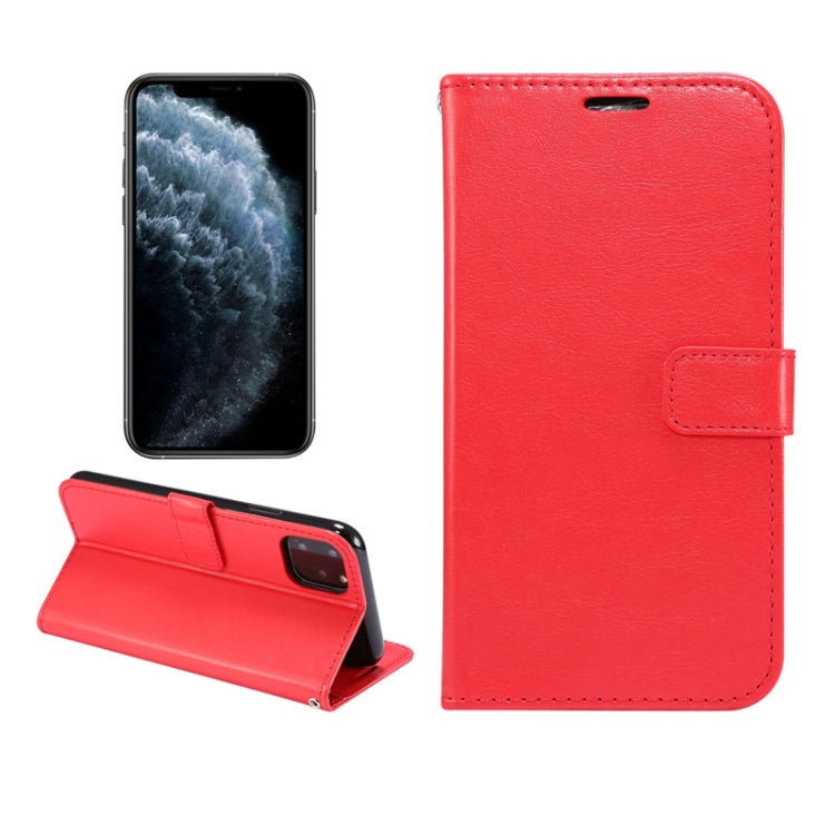 For iPhone 11 Pro TPU + Crazy Horse Texture PU Leather Horizontal Flip Phone Protective Case with Stand & Card Slot & Wallet