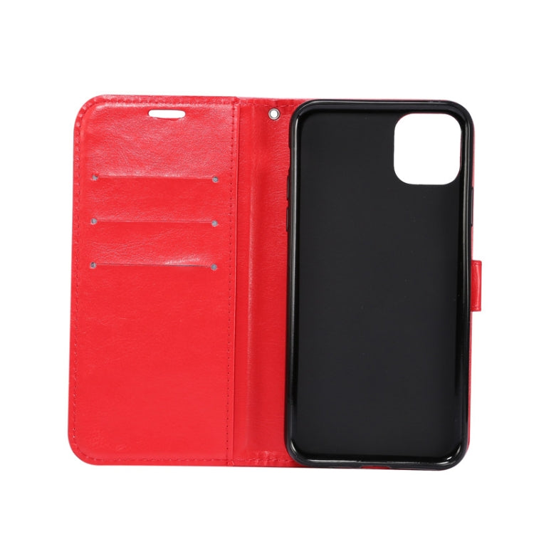 For iPhone 11 Pro TPU + Crazy Horse Texture PU Leather Horizontal Flip Phone Protective Case with Stand & Card Slot & Wallet