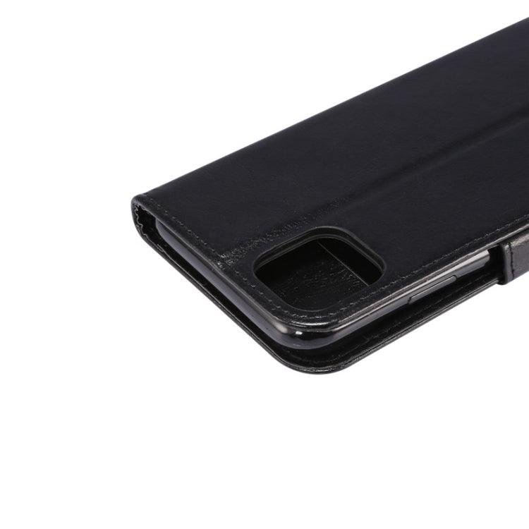 For iPhone 11 Pro Max TPU + Crazy Horse Texture PU Leather Horizontal Flip Phone Protective Case with Stand & Card Slot & Wallet