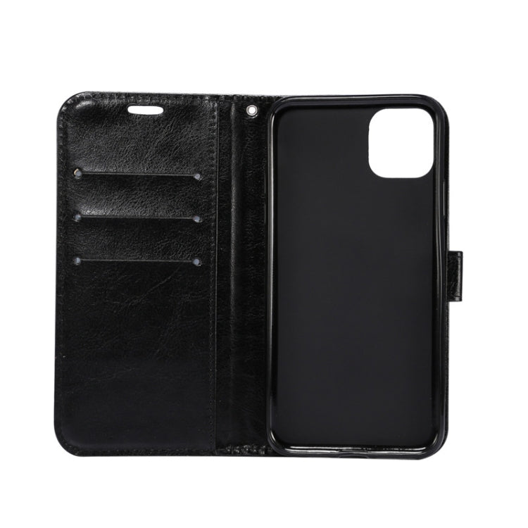 For iPhone 11 Pro Max TPU + Crazy Horse Texture PU Leather Horizontal Flip Phone Protective Case with Stand & Card Slot & Wallet