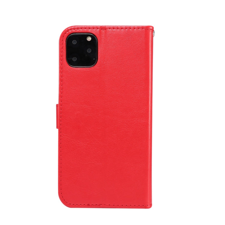 For iPhone 11 Pro Max TPU + Crazy Horse Texture PU Leather Horizontal Flip Phone Protective Case with Stand & Card Slot & Wallet