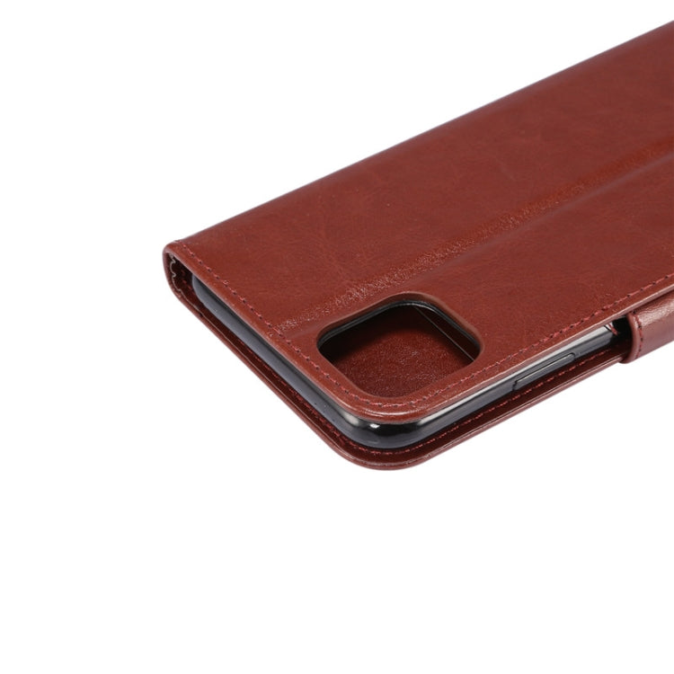 For iPhone 11 Pro Max TPU + Crazy Horse Texture PU Leather Horizontal Flip Phone Protective Case with Stand & Card Slot & Wallet