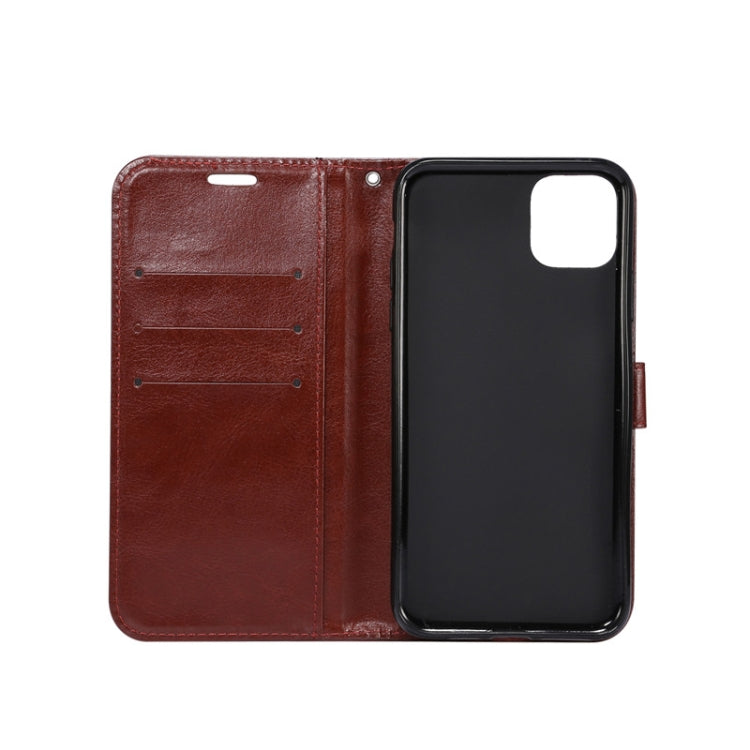 For iPhone 11 Pro Max TPU + Crazy Horse Texture PU Leather Horizontal Flip Phone Protective Case with Stand & Card Slot & Wallet