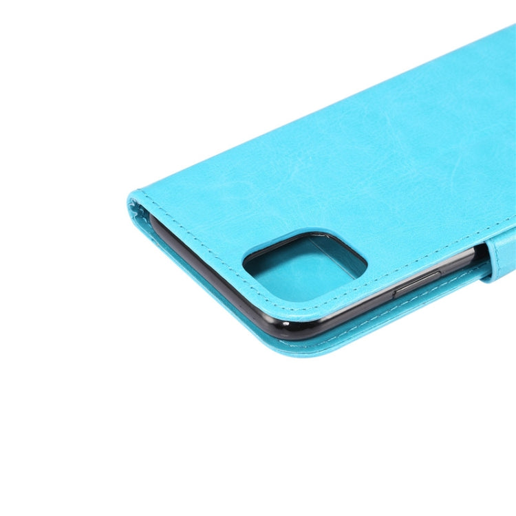 For iPhone 11 Pro Max TPU + Crazy Horse Texture PU Leather Horizontal Flip Phone Protective Case with Stand & Card Slot & Wallet