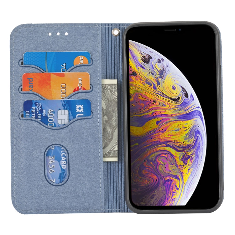 For iPhone 11 Woven Texture Stitching Magnetic Horizontal Flip PU Leather Case with Holder & Card Slots & Wallet & Lanyard