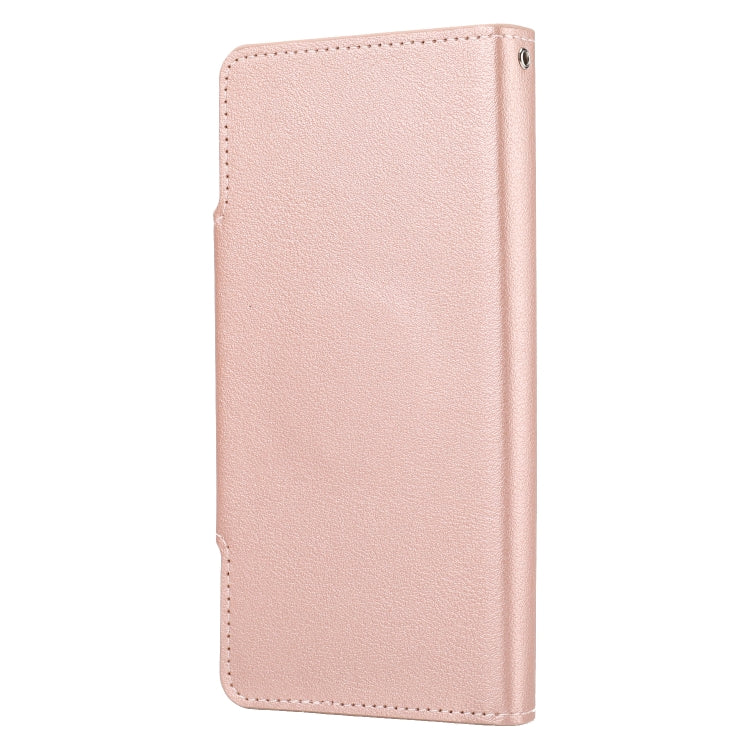 For iPhone 13 mini Ultra-thin Detachable Silk Texture Horizontal Flip PU Leather Case with Card Slots & Wallet & Photo Frame