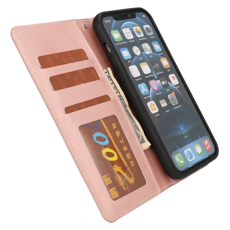 For iPhone 13 mini Ultra-thin Detachable Silk Texture Horizontal Flip PU Leather Case with Card Slots & Wallet & Photo Frame