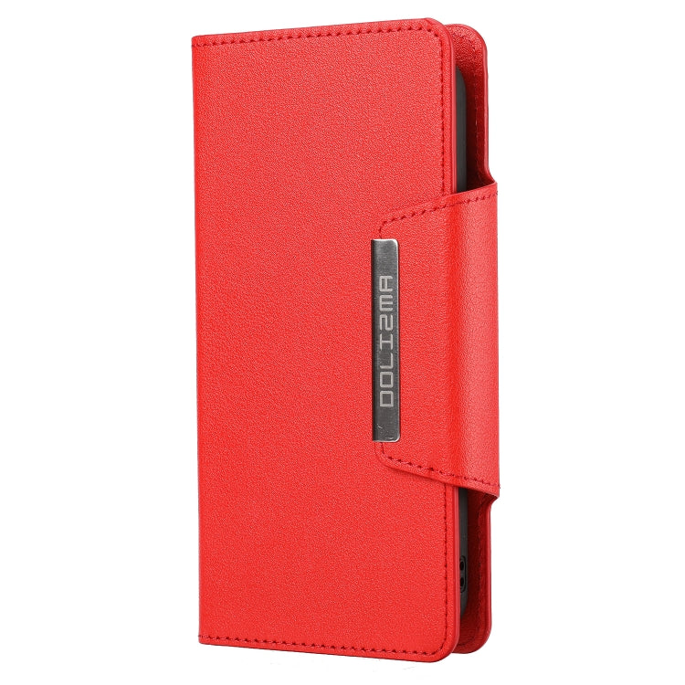 For iPhone 13 mini Ultra-thin Detachable Silk Texture Horizontal Flip PU Leather Case with Card Slots & Wallet & Photo Frame
