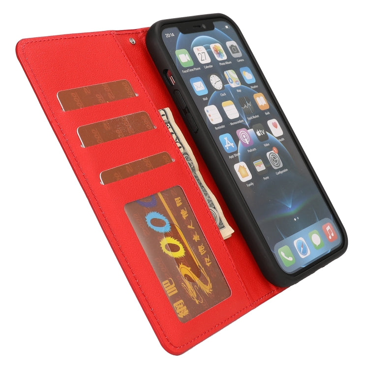 For iPhone 13 mini Ultra-thin Detachable Silk Texture Horizontal Flip PU Leather Case with Card Slots & Wallet & Photo Frame
