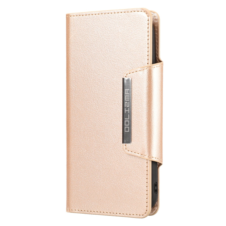 For iPhone 13 mini Ultra-thin Detachable Silk Texture Horizontal Flip PU Leather Case with Card Slots & Wallet & Photo Frame