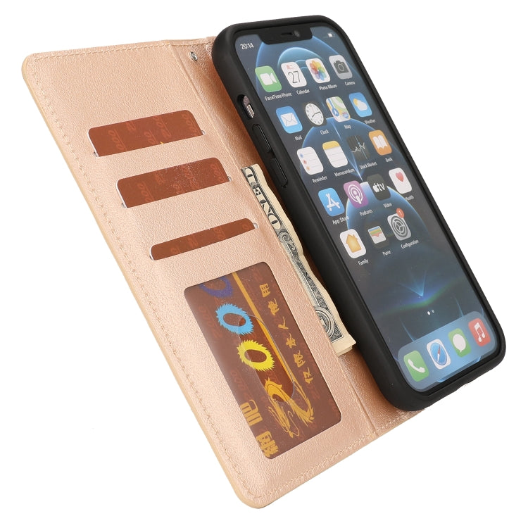 For iPhone 13 mini Ultra-thin Detachable Silk Texture Horizontal Flip PU Leather Case with Card Slots & Wallet & Photo Frame