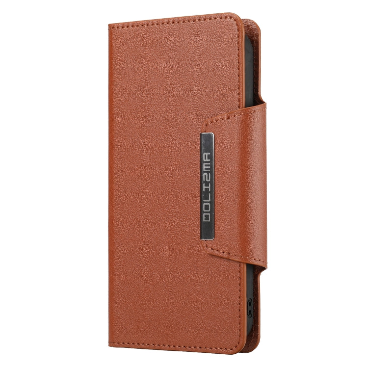 For iPhone 13 mini Ultra-thin Detachable Silk Texture Horizontal Flip PU Leather Case with Card Slots & Wallet & Photo Frame
