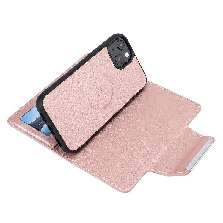 For iPhone 13 Ultra-thin Detachable Silk Texture Horizontal Flip PU Leather Case with Card Slots & Wallet & Photo Frame