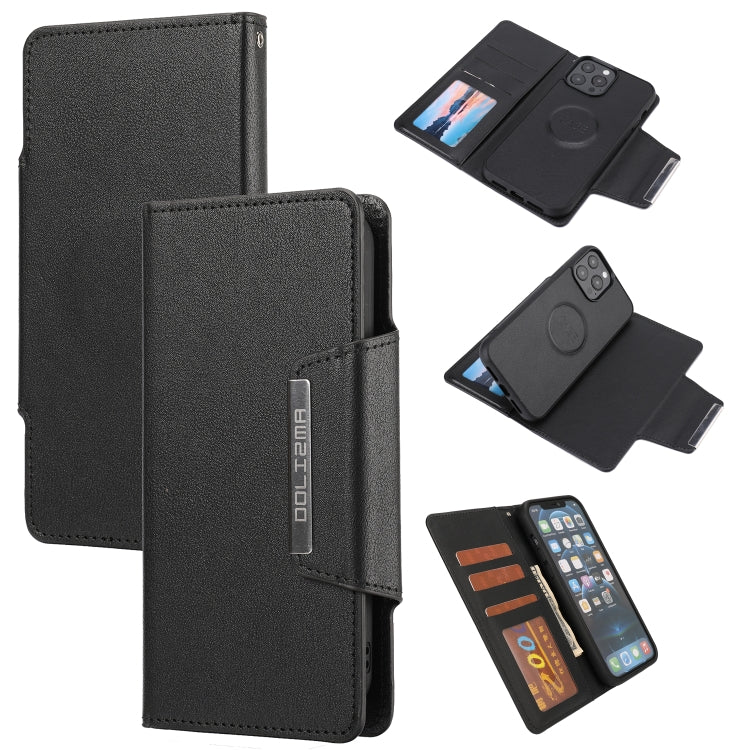 For iPhone 13 Pro Max Ultra-thin Detachable Silk Texture Horizontal Flip PU Leather Case with Card Slots & Wallet & Photo Frame