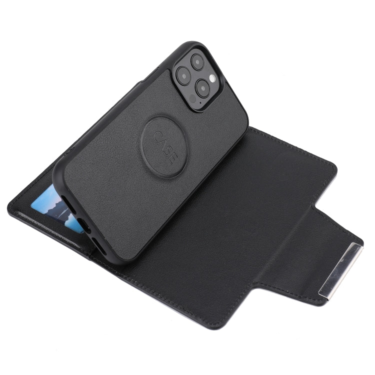 For iPhone 13 Pro Max Ultra-thin Detachable Silk Texture Horizontal Flip PU Leather Case with Card Slots & Wallet & Photo Frame