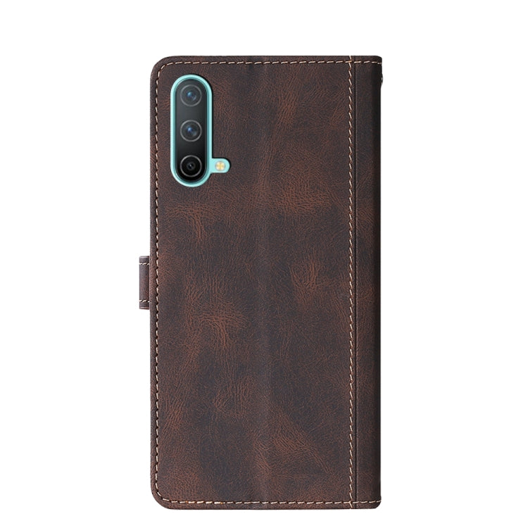 For OnePlus Nord CE 5G Stitching Skin Feel Magnetic Buckle Horizontal Flip PU Leather Case with Holder & Card Slots & Wallet