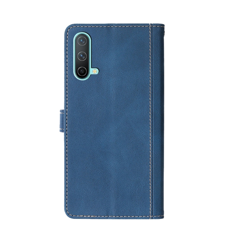For OnePlus Nord CE 5G Stitching Skin Feel Magnetic Buckle Horizontal Flip PU Leather Case with Holder & Card Slots & Wallet