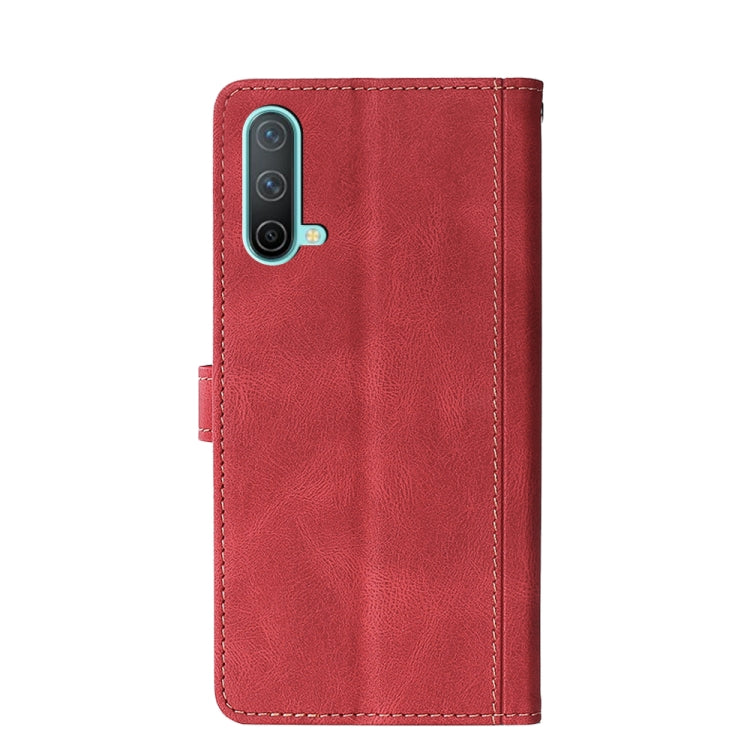 For OnePlus Nord CE 5G Stitching Skin Feel Magnetic Buckle Horizontal Flip PU Leather Case with Holder & Card Slots & Wallet