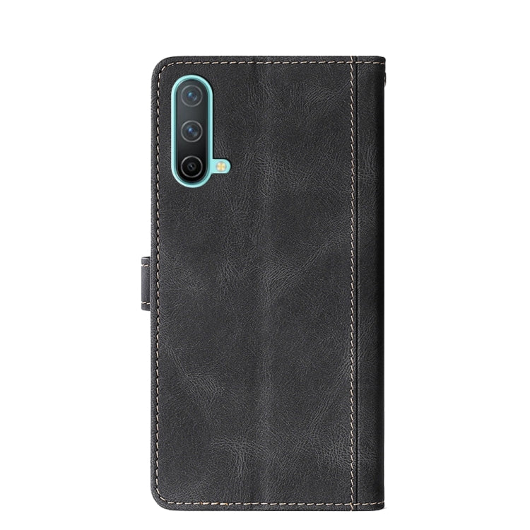 For OnePlus Nord CE 5G Stitching Skin Feel Magnetic Buckle Horizontal Flip PU Leather Case with Holder & Card Slots & Wallet