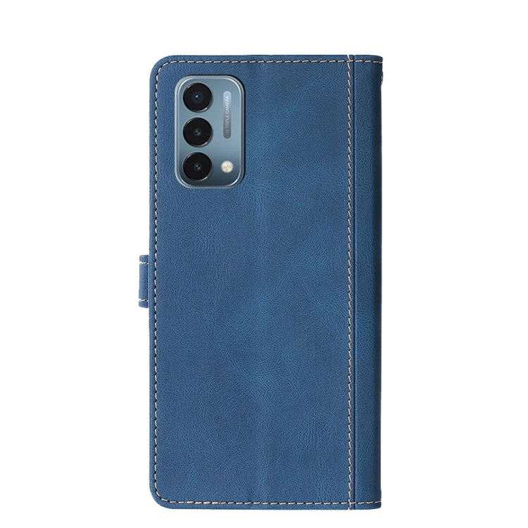 For OnePlus Nord N200 5G Stitching Skin Feel Magnetic Buckle Horizontal Flip PU Leather Case with Holder & Card Slots & Wallet