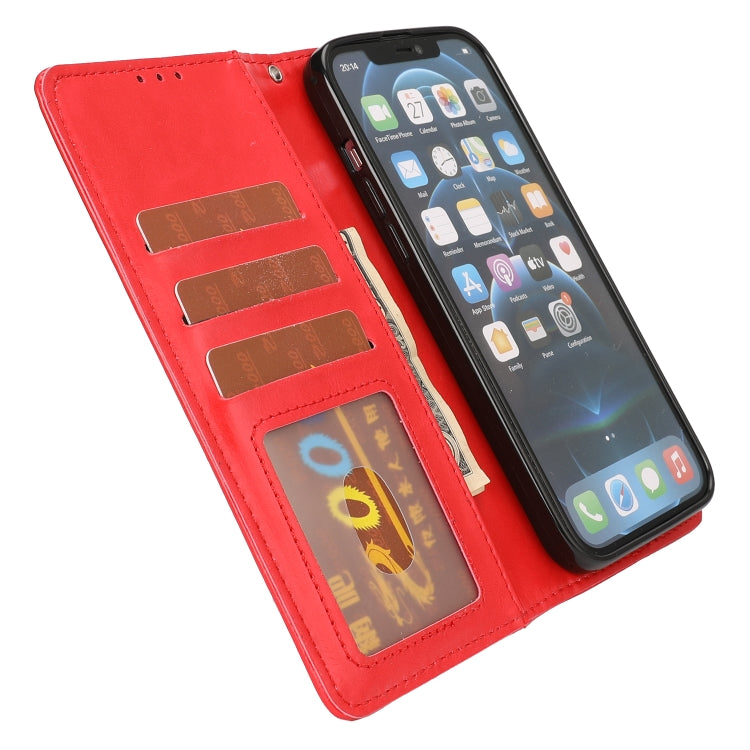For iPhone 13 mini Crazy Horse Texture Horizontal Flip PU Leather Case with Holder & Card Slots & Wallet & Photo Frame