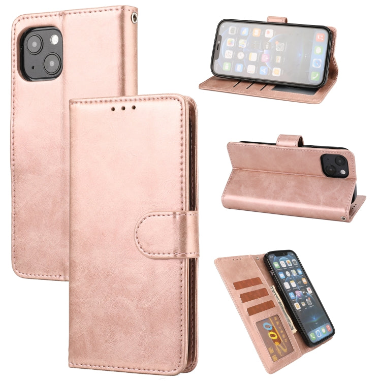 For iPhone 13 Crazy Horse Texture Horizontal Flip PU Leather Case with Holder & Card Slots & Wallet & Photo Frame