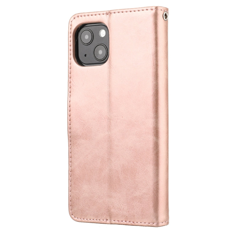 For iPhone 13 Crazy Horse Texture Horizontal Flip PU Leather Case with Holder & Card Slots & Wallet & Photo Frame