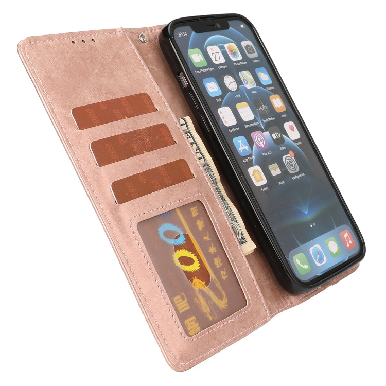 For iPhone 13 Crazy Horse Texture Horizontal Flip PU Leather Case with Holder & Card Slots & Wallet & Photo Frame