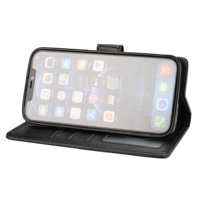 For iPhone 13 Crazy Horse Texture Horizontal Flip PU Leather Case with Holder & Card Slots & Wallet & Photo Frame