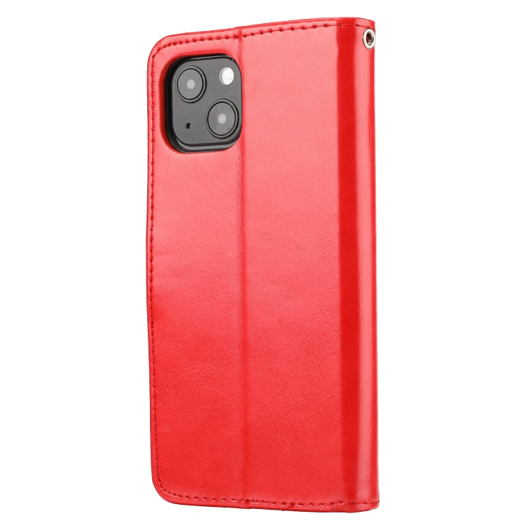 For iPhone 13 Crazy Horse Texture Horizontal Flip PU Leather Case with Holder & Card Slots & Wallet & Photo Frame